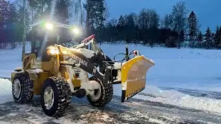 Powertrack L45 hjullaster vinterkledd @maskinnorgeas #sn&oslash;skj&aelig;r #Br&oslash;yting #hjullastervinter