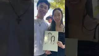 Drawing LIVE PORTRAITS at UC DAVIS during the Saturday Street Art Market