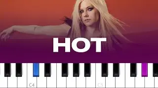 Avril Lavigne - Hot (piano tutorial)
