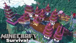 Строю свою целую базу-замок в Minecraft 1.16 в режиме выживания (одиночная игра).