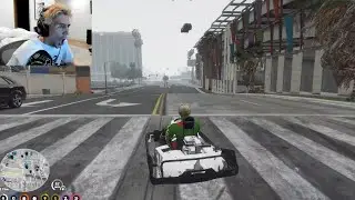 Xqc Drives Go-Kart around Los Santos & Customises it at Tuner Shop (w/ Coconut Mall Music) | NoPixel