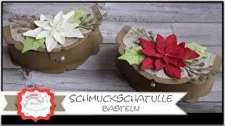 Schmuckschatulle basteln - besondere Verpackung - halbrunde Box basteln - Stampin&acute;Up! - Anleitung
