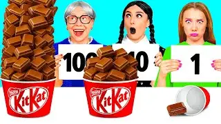 100 Слоев Еды Челлендж | Битвы с Едой от Crazy DO