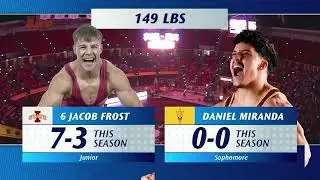 Jacob Frost vs. Daniel Miranda (149lbs) Highlights | 2025-26 Big 12 Wrestling