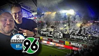 Erneute PYRO-SHOW kann AUSWÄRTSFLUCH nicht BEENDEN🧨😢 SC Paderborn 07 - Hannover 96 Stadionvlog