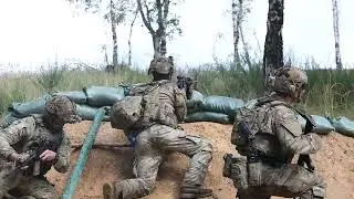 Soldier Trench Clearing Warfare Training: U.S. Army in Germany