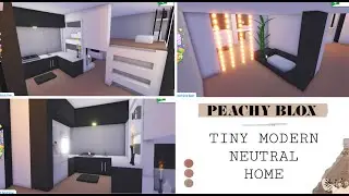 Modern Neutral Tiny House Tour 🥂 Roblox Adopt Me | Peachy Blox YT