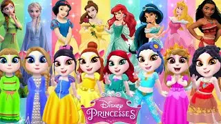 👑🎀💖DISNEY PRINCESS ➕️ COSPLAY WITH MYTALKINGANGELA2 💙🦋#mytalkingangela2 #disneyprincess 