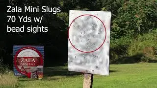 Testing Zala Mini Slugs at 70 yards.