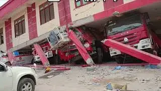 Damage To Sagaing Fire Station, Sagaing, Myanmar