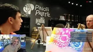 xQc Reacts to Train Getting Yelled by Crazy Guy while painting