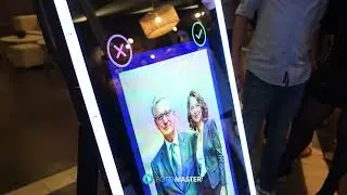 Mirror Air Booth: Group AI Headshots in Action at a Corporate Event
