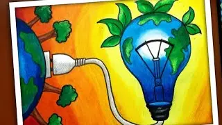 👉Energy⚡Efficient India drawing/How To Draw Save Energy⚡👈
