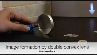 Home experiment with magnifying glass | Image formation by convex lens | simple optics projects