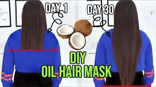 DIY COCONUT OIL Hair Mask (tips & tricks) | How To Grow Your Hair Long FAST !!