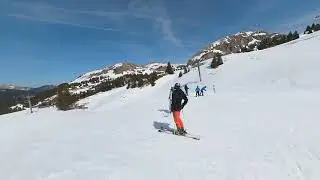 Piste rouge de Ch&acirc;tel en haut du t&eacute;l&eacute;si&egrave;ge de Cornebois, Plaine dranse, pistes des Portes du Soleil