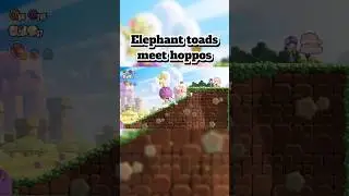 Elephant toads meet hoppos #mariowonder #mario #toad