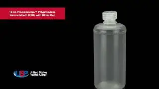 16 oz Precisionware&trade; Polypropylene Narrow Mouth Bottle with 28mm Cap | U.S. Plastic Corporation&reg;