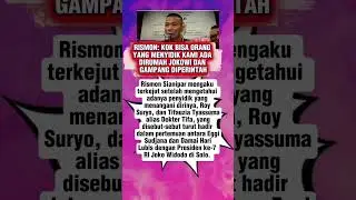 RISMON: KOK BISA ORANG YANG MENYIDIK KAMI ADA DIRUMAH JOKOWI DAN GAMPANG DIPERINTAH