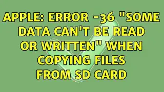 Apple: Error -36 