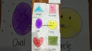 DIY flash card ideas for shapes || Easiest and simple idea #flashcards #flashcards_for_kids #art