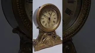 ANTIQUE SETH THOMAS CAST IRON AND BRASS MANTEL CLOCK 빈티지 엔틱 기계식 세토머스 롱 알람 탁상 시계  #vintage  #clock