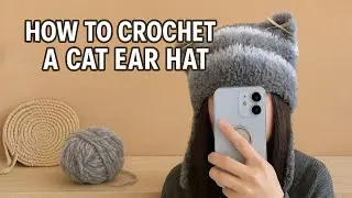 Beginner Crochet Project: Soft Cat Ear Winter Hat Tutorial #crochet #tutorial #diy #howto #handmade