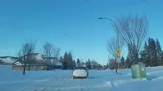 Winter Drive On The City Streets And On Highway