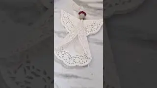 #doily paper christmas angel #doily paper christmas craft ideas #easy christmas angel 😇 💖