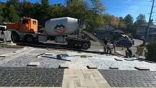 POURING A SIDEWALK IN 30 DEGREES CELSIOUS DANCE JAMES DANCE!!