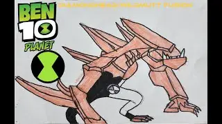 BEN 10 how to draw diamondhead/wildmutt fusion