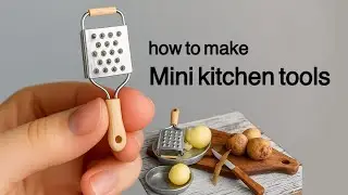 DIY Miniature Kitchen Tools | How to Make a Mini Grater | Easy Dollhouse Accessories