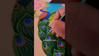 Not magic. Just layers, time, and a lot of love and patience 🖌️ #pichwaipainting #peacock