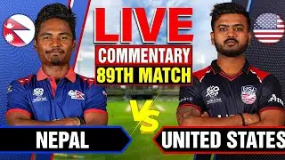 🔴Live: Nepal vs United States | 89th Match | Live Cricket Score & Commentary