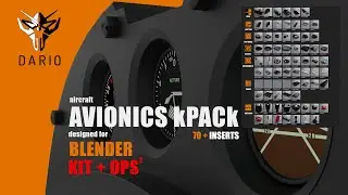 Blender Kit Ops - Aircraft Avionics kPACK - Kitbash