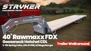 40' FDX Gooseneck 2 - 12k Spring Axles Slide in Ramps vin#113002