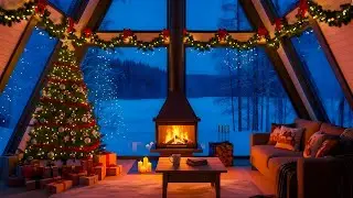 ❄️ Cozy Christmas Cottage 24/7 | Crackling Fire & Snowstorm | Peaceful Holiday Atmosphere