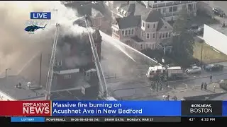 Massive fire burning in New Bedford