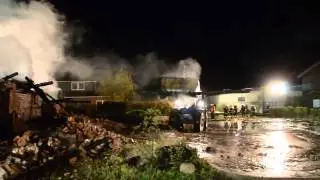 Brand eines Reetdachhauses in Hamburg-Neuengamme