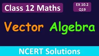 Class 12 Maths | Chapter 10 | Vector Algebra |  Exercise 10.2 - Q19 | NCERT Solutions