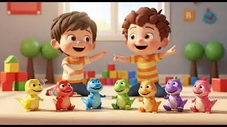 Seven Little Toy Toy Dinosaurs Stomp Stomp | Dinosaur Song & Counting for Kids