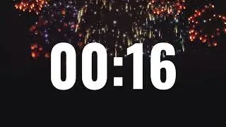1 Minute Timer Countdown with Fireworks (No Sound)