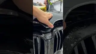 Finishing up edges and corners on this BMW X3M Full Front PPF Installation