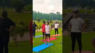 Morning Outside Yoga #awesomeyog #yoga #jamshedpur #trending