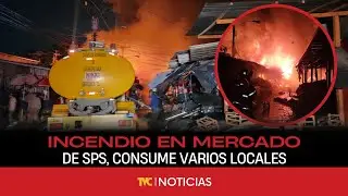 Incendio consume varios locales en el mercado Medina Concepción de San Pedro Sula