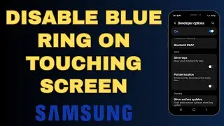 Blue ring appears while touching the phone screen on Samsung | How to disable the blue ring