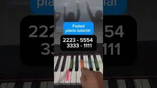 Faded Alan Walker (Easy Piano Tutorial) #shorts #pianotutorial