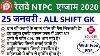 RRB NTPC Exam Analysis 2020 / RRB NTPC 25 January 2021 - ALL Shift Asked Question / RRB Exam Review