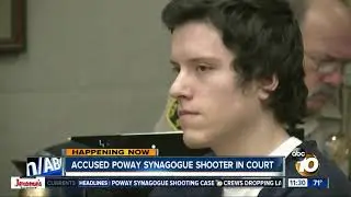 Chilling surveillance video of synagogue shooting shown at hearing
