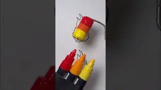 Flame with Acrylics vs Paint Markers! 🔥 || What&rsquo;s your Fav? 🤩 #easyart
